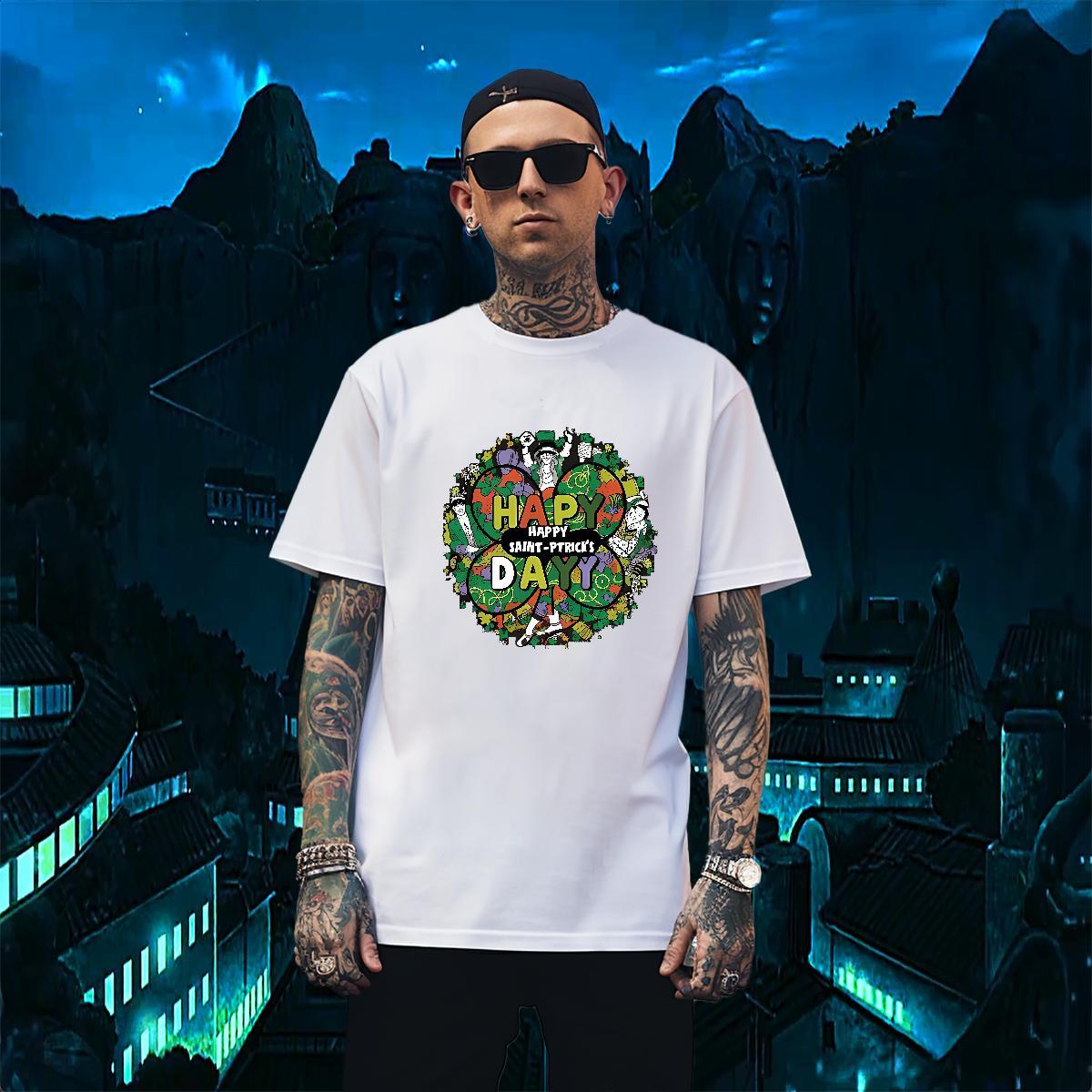 Popular Tshirts letter 230g 100% Cotton Hip Hop Street Breathable T-Shirts Plus Size Cartoon Customized Tees