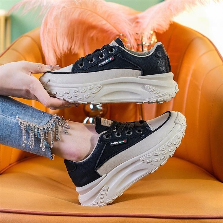 Ddmysports Autumn Thick Soled Dad For Women New Korean Edition Versatile Trendy Igh Beauty Casual Sports White Shoes Outdoor