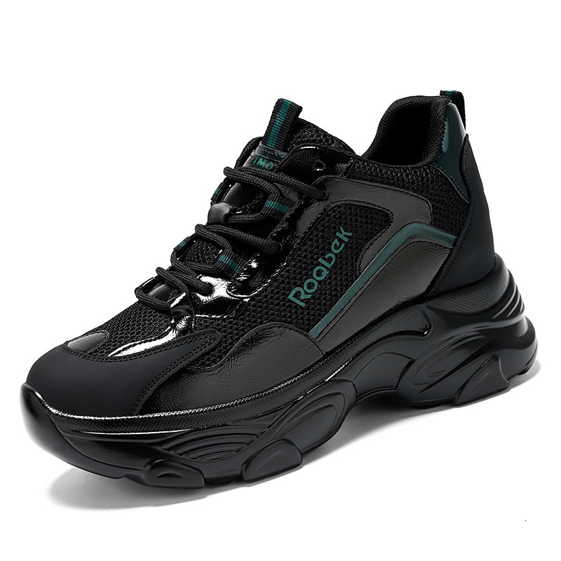 Ddmysports Spring Internet Celebrity Dad Female Instagram Trendy Thick Sole Elevated Casual Sports Black Women S Shoes Outdoor