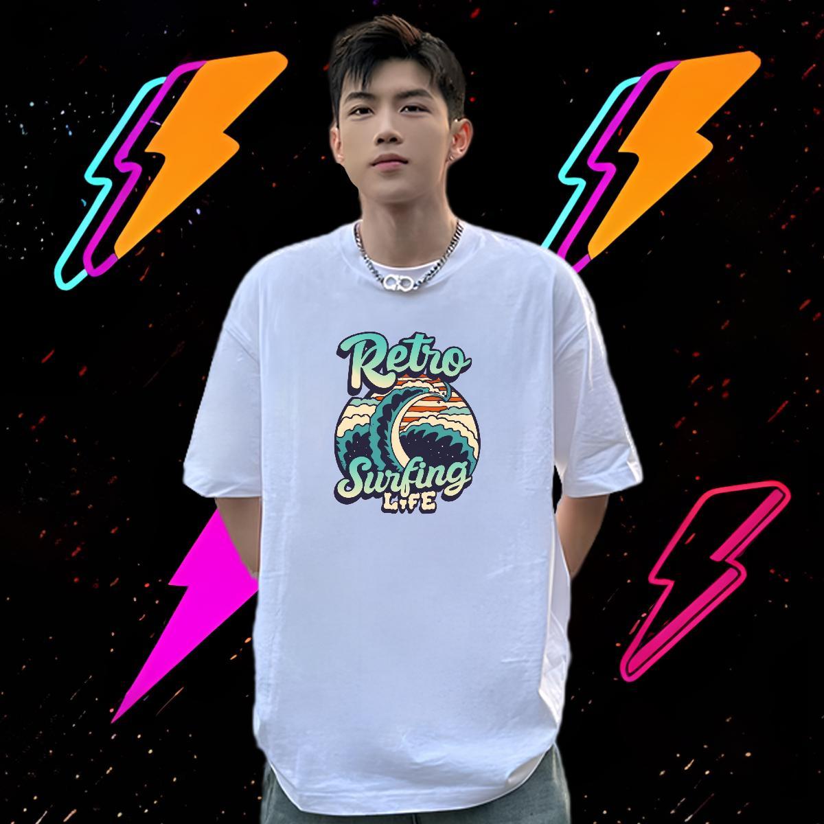 Factory Direct T-Shirts for Men beach Tees Shirts 230g Cotton Outdoor TOP Quality Plus Size Cartoon Breathable Short Sleeve Tshirts