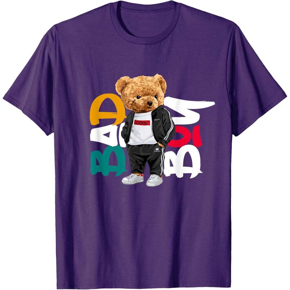 T shirt for Mens Bad Boy Tee Shirt, Funny Teddy Bear Graphic Fun T-Shirt Shirts Tshirt Graphic Tee Casual Tops Clothes Short sleeve