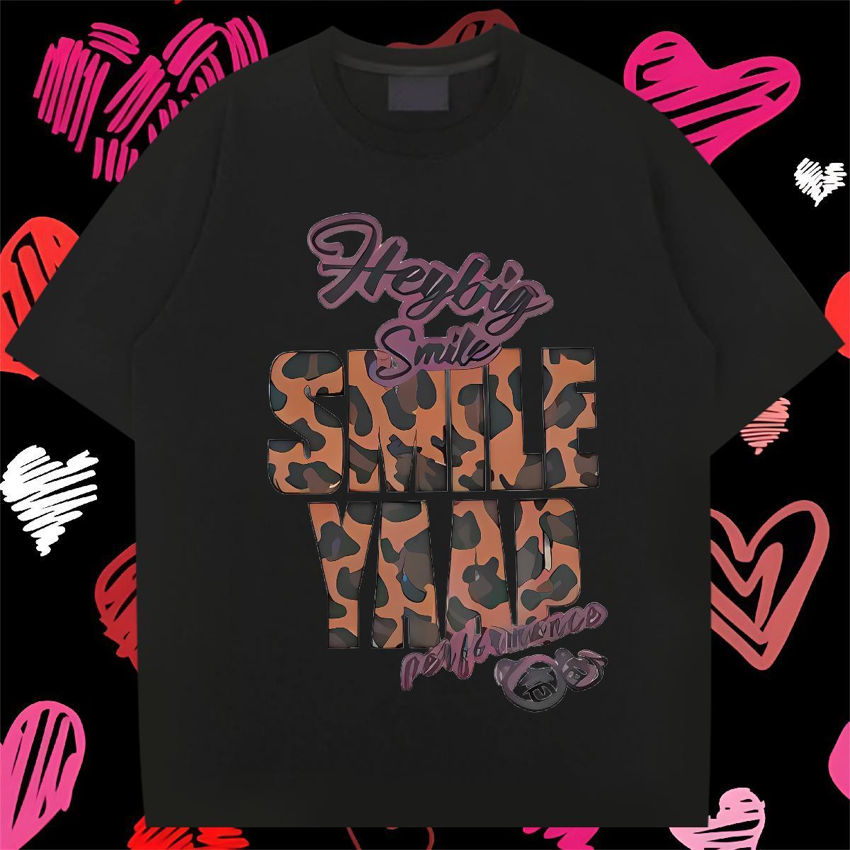 2024 DIY Mens T Shirts letter Tees 230g Cotton Daily Outfit Wholesale Oversized 4XL Round Neck Short Sleeve Mens Tshirts