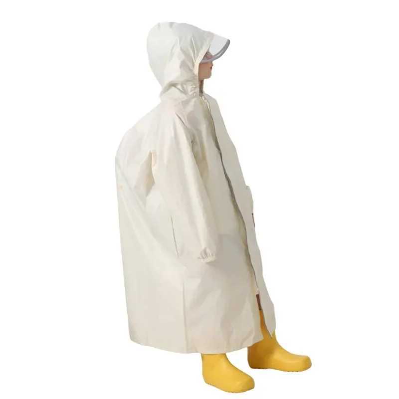90-160cm Waterproof Rain Coat Cover For Big Children Raincoat Poncho Jacket Hiking Rainwear Chubasqueros Schoolbag Positive Y240810