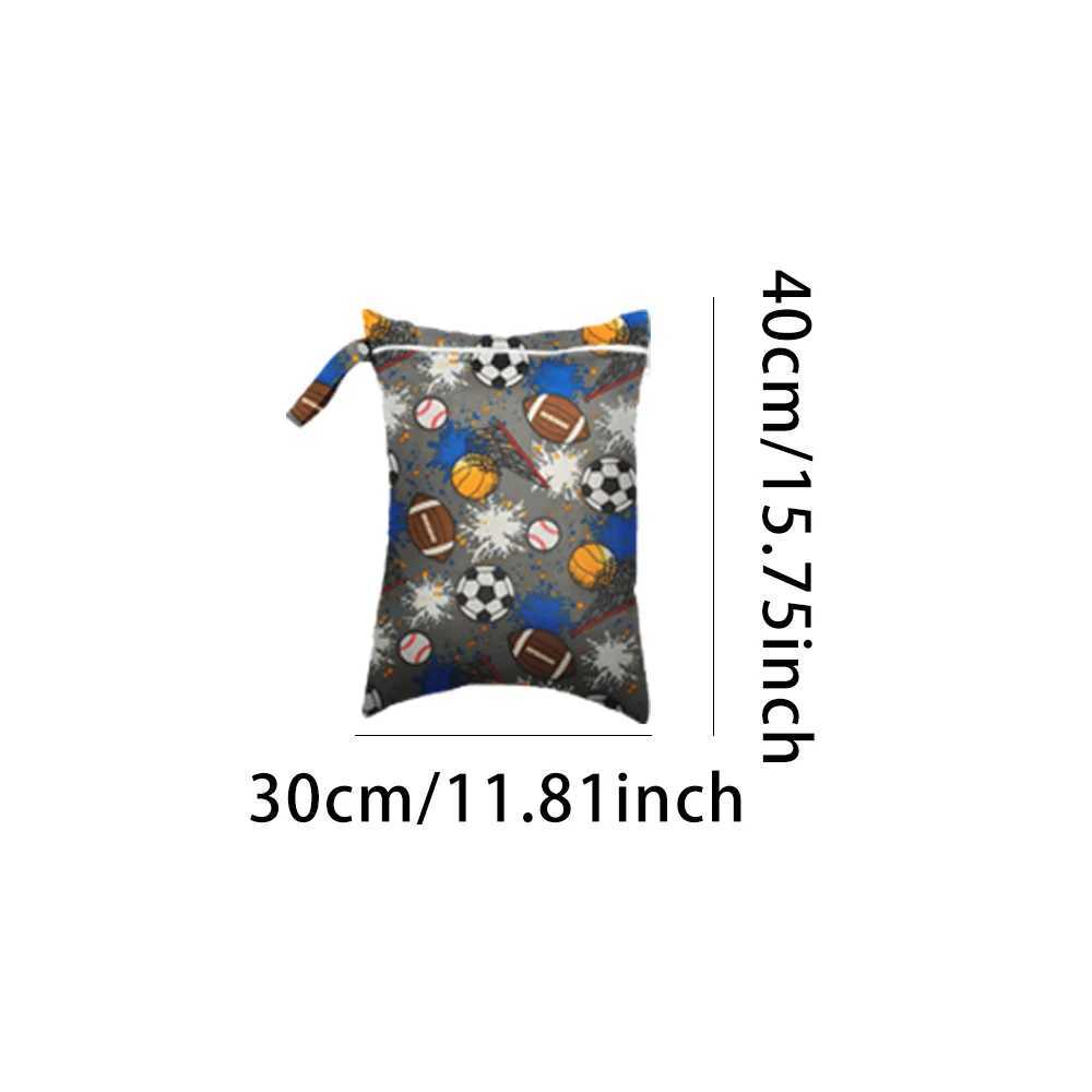 30X40cm wet dry bag baby large capacity diaper waterproof bag cartoon printed handbag outdoor handcart handbag W240812