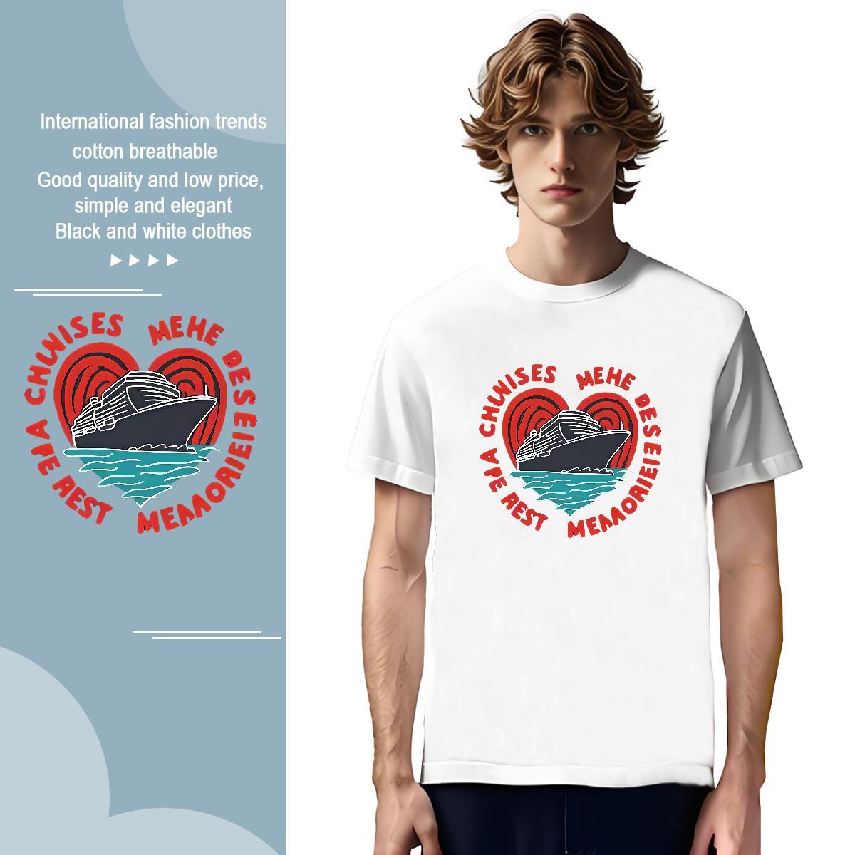 Custom 230g Pure Cotton T Shirts Men letter Beach Couples T Shirts Clothings Breathable Short Sleeve TOP Quality Oversized 4XL