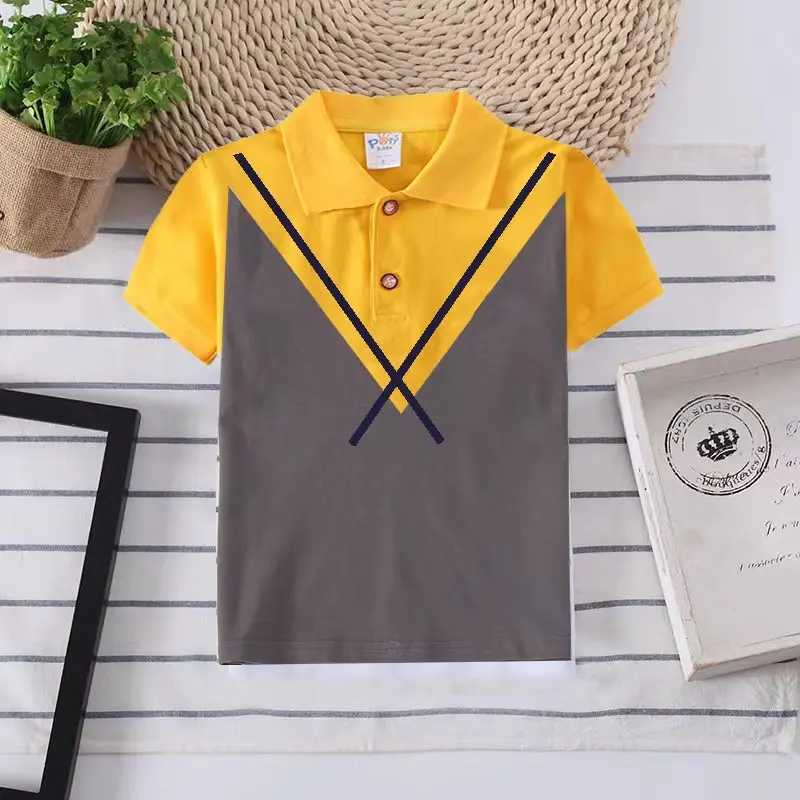 2022 High Quali Kids Polo Shirt Breathable Boys Sports Tops Fashion Short Sleeve Children Polo Shirts for Boy Toddler ClothesXJ241225