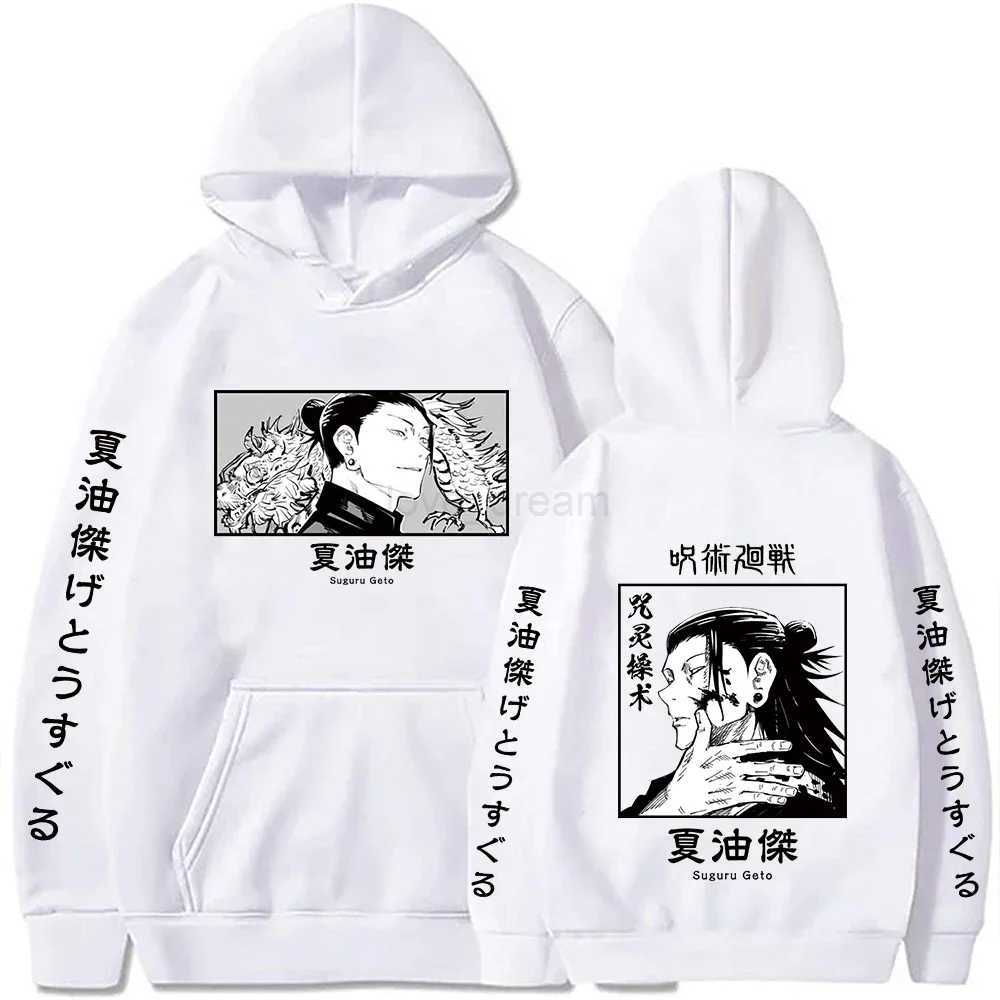 Hot Anime Jujutsu Kaisen Suguru Geto Hoodies Anime Harajuku Streetwear Pullover Tops winter Oversized SweatshirtsXJ240812