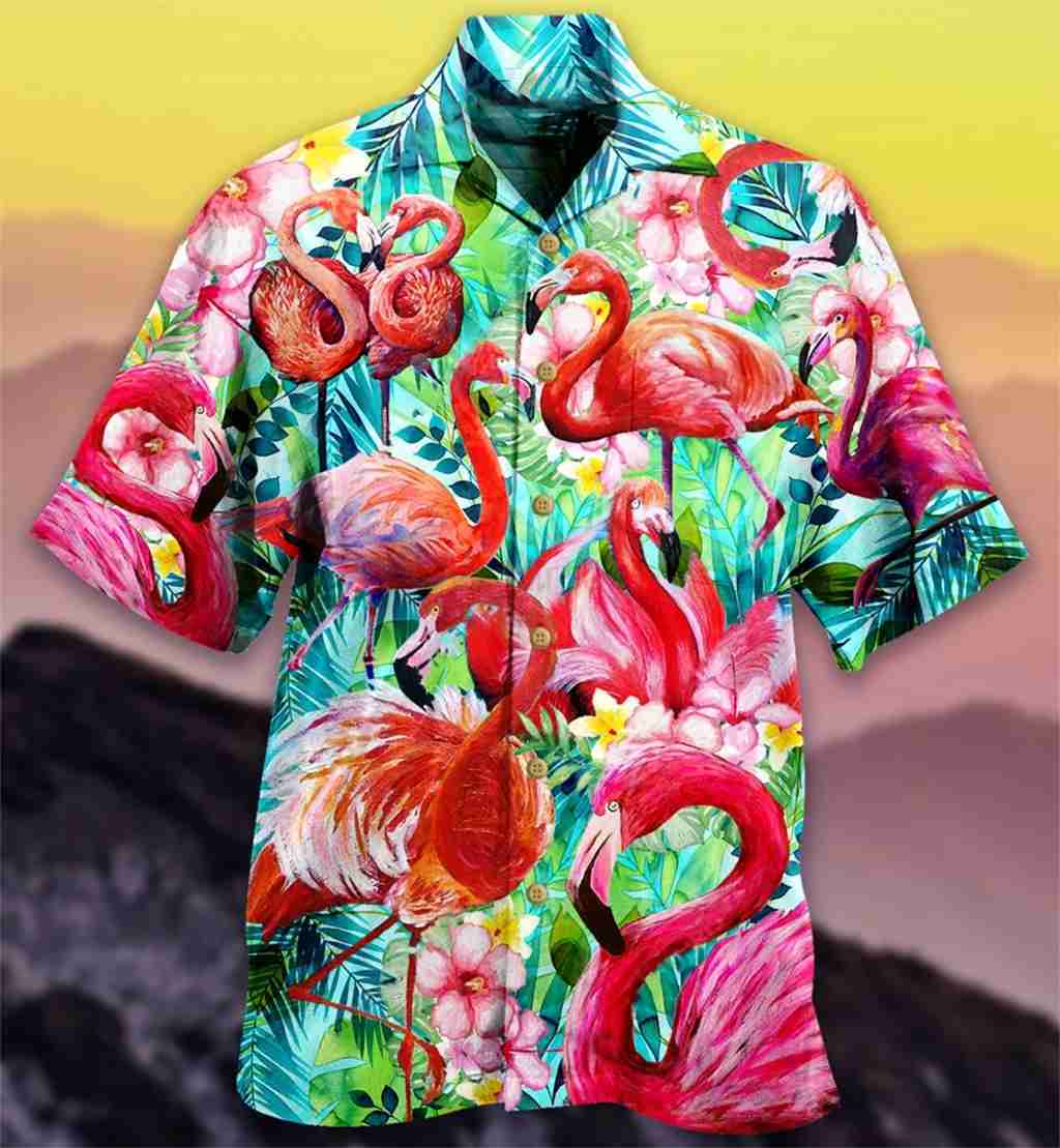 Summer Hawaiian Shirt for Men Designer 3d Printing Flamingo Short Sleeve Oversized Funny Mens Clothing Fashion Beach HarajukuXJ240812