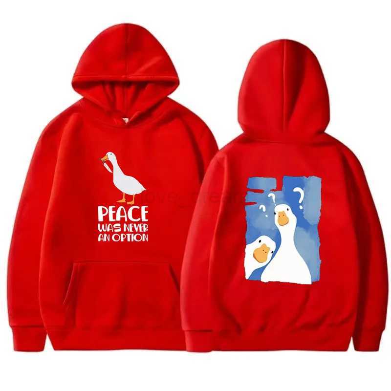 Fashion Male and female couples Cute duck print Hoodie Casual Hoodies Pullovers Sweatshirts Mens Top Color Hoodies SweatshirtXJ240812