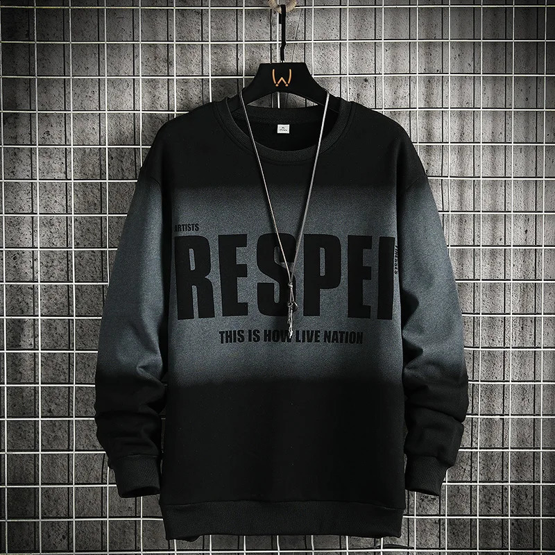 Autumn Spring Hoodies Sweatshirt For Mens Print Hip Hop Punk Pullover Streetwear Casual Fashion Clothes OverSize 5XL 240812