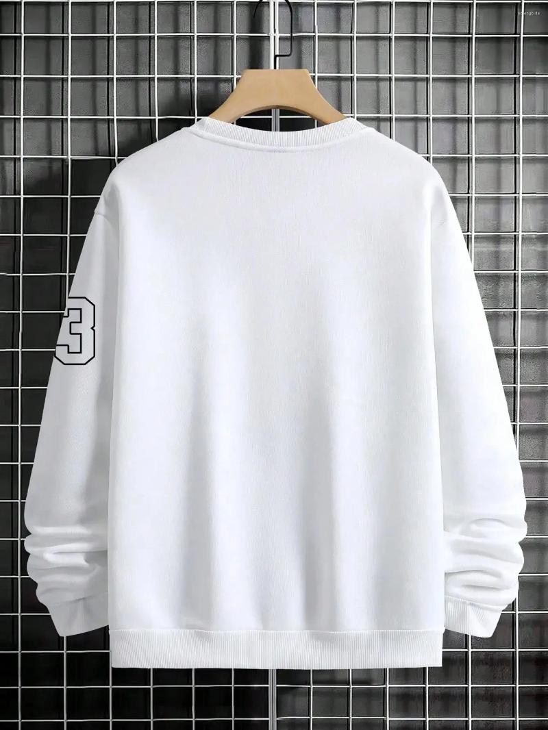 Men's Hoodies 23 USA Art Letter Design Man Clothes Street Style Fleece Sweatshirts Autumn Casual Fashionable Crewneck Pullovers