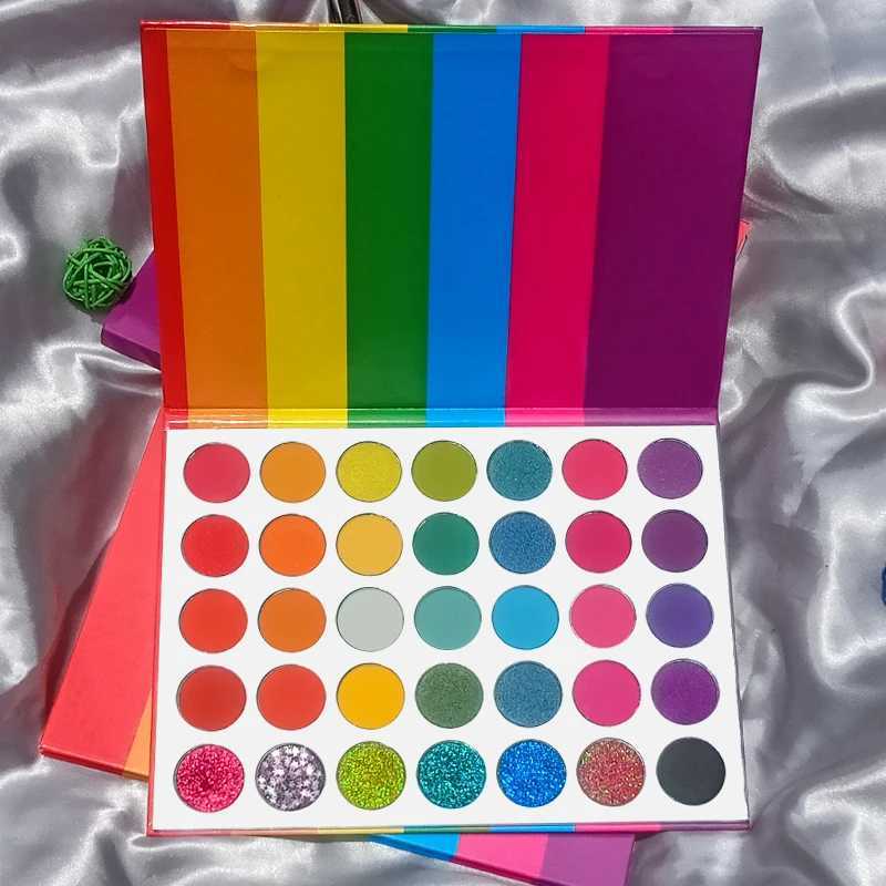 35 color rainbow eye shadow palette practical safe lightweight makeup waterproof shimmering dreamy eye shadow palette ldren stageW241212