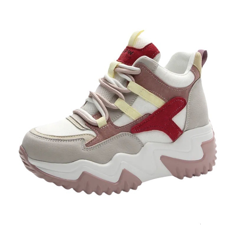 Ddmysports Igh Bang Dad Women S Spring And Autumn Season New Pine Cake Thick Sole Elevated Fashion Casual Versatile Sports Shoes Outdoor