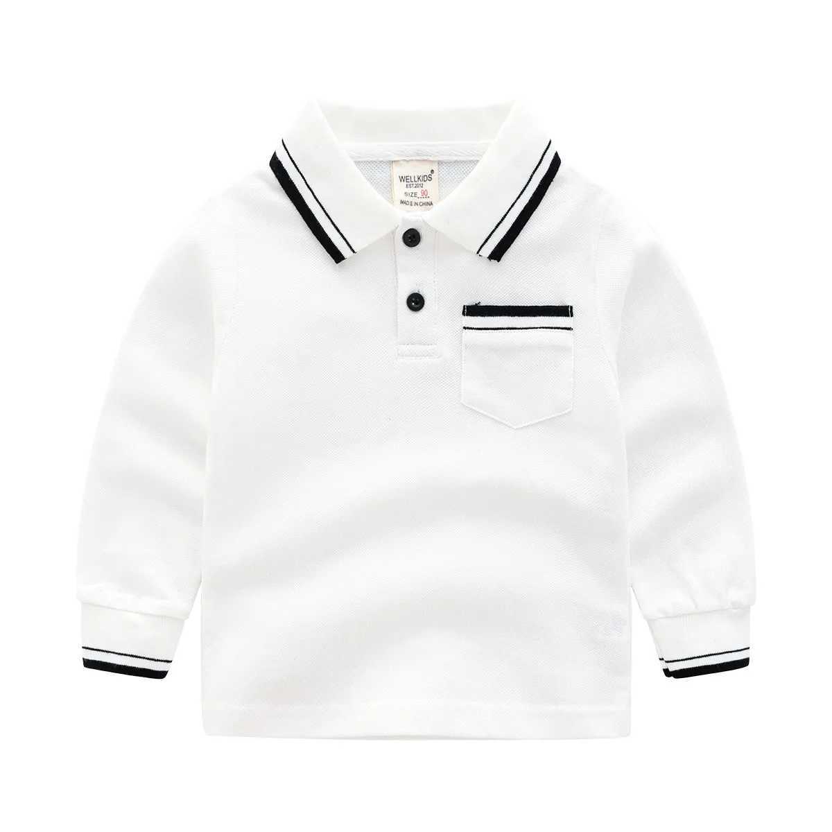 Boys Polo Shirts Autumn Spring Clothing Kids Long Sleeves 3 4 5 6 7 8 9 Years Children Fashion Cotton Top Christmas ClothesXJ241225