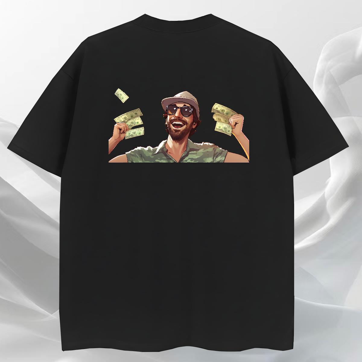 2024 Mens T Shirts money Tshirts 230g Cotton Daily Wear Classic Customized Crew Neck Breathable Tshirt for Man Woman
