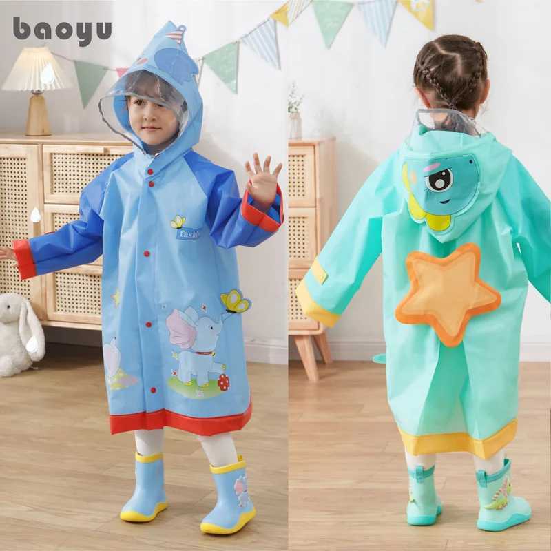 Three-dimensional Pattern Childrens Raincoat Women Boys Kids Raincoat Baby Rain Boots Rain Set Y240810