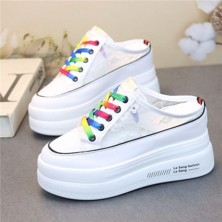 Ddmysports Thick Soled Women In Summer Fashionable New Style With Sponge Bottom For Outdoor Wear Short Person One Foot Roman Sandals Outdoor Shoes