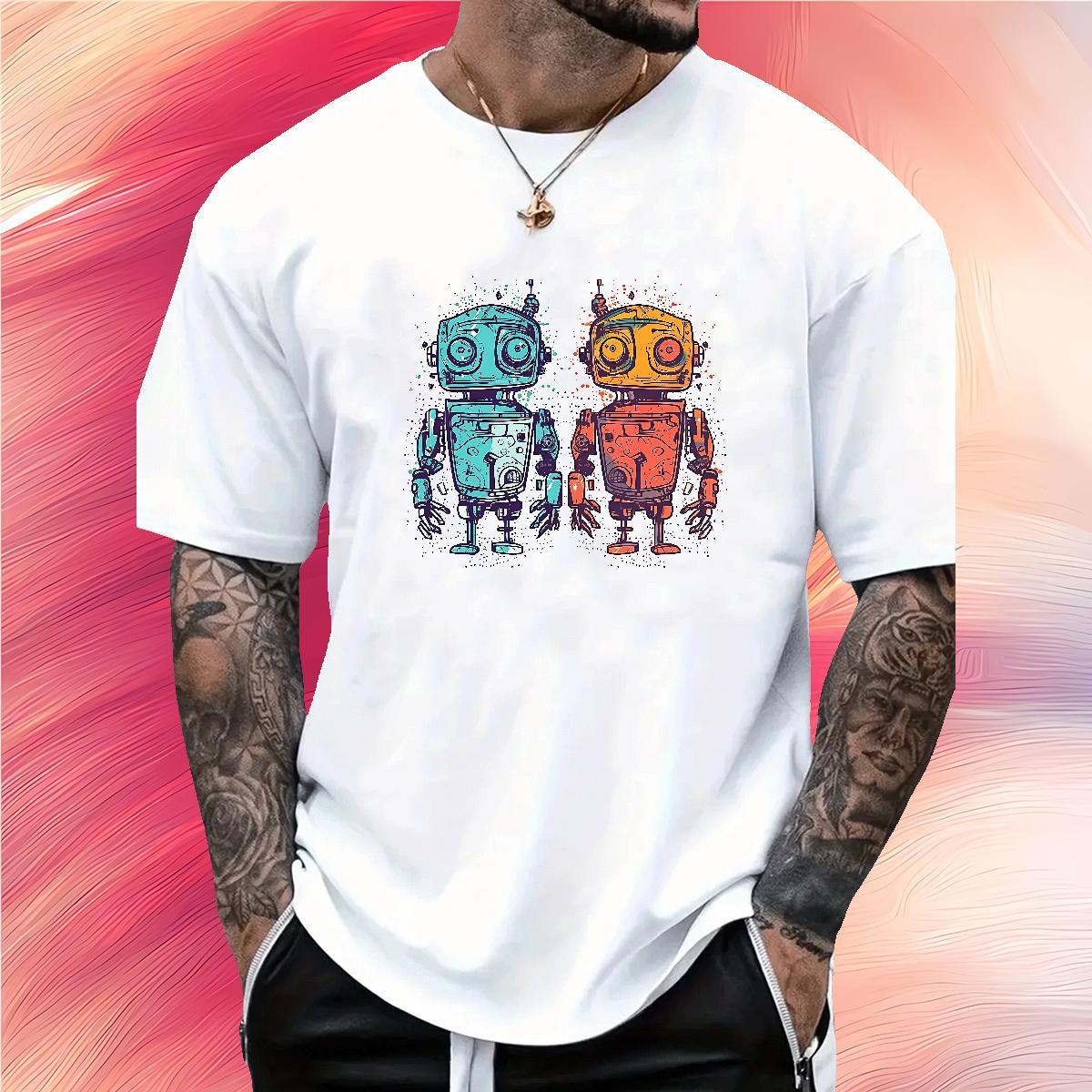 Popular Couples T Shirts ET 230g Cotton Hip Hop Breathable Crew Neck T Shirts Men Skull 2024 Summer Clothes
