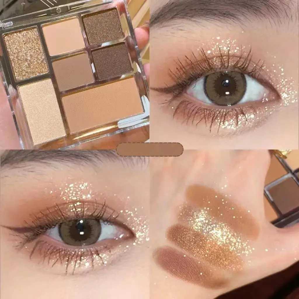 7 Color Eyeshadow Tangram Fun Eyeshadow Tray Gray Pink Earth Blush Highlight a Niche BrandCL240812