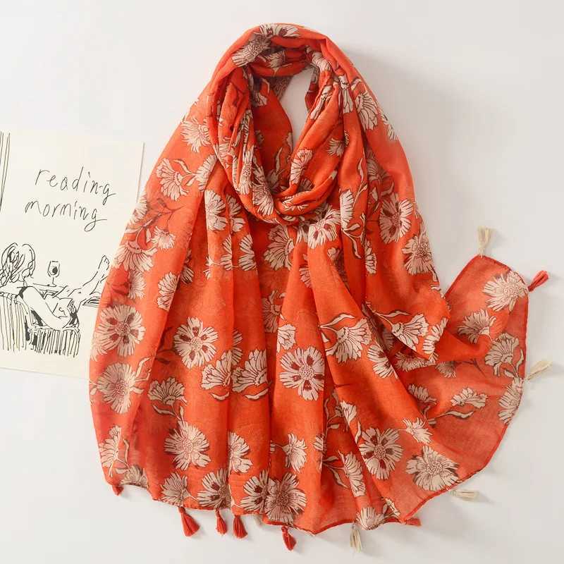 2024 Luxury Fashion Thin Petal Flower tassel Adhesive Shawl Womens High Quality Pashmina Headscarf and Wrap Foulard Muslim Sjaal W240810