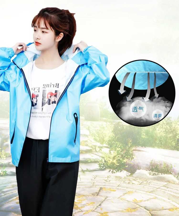 Summer Thin Raincoat Motorcycle Women Man Rain Coat Pant Suit Cycling Waterproof Rain Wear Travel Hiking Poncho Hooded Raincoats Y240810