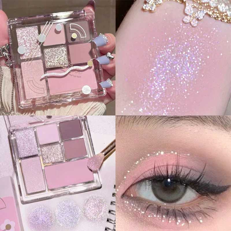 Matte Dark Smoky Color Eyeshadow Silver Grey lescent Glitter Festive Makeup Eye Shadow Palette Portable Cosmetic 7 ColorsW241212