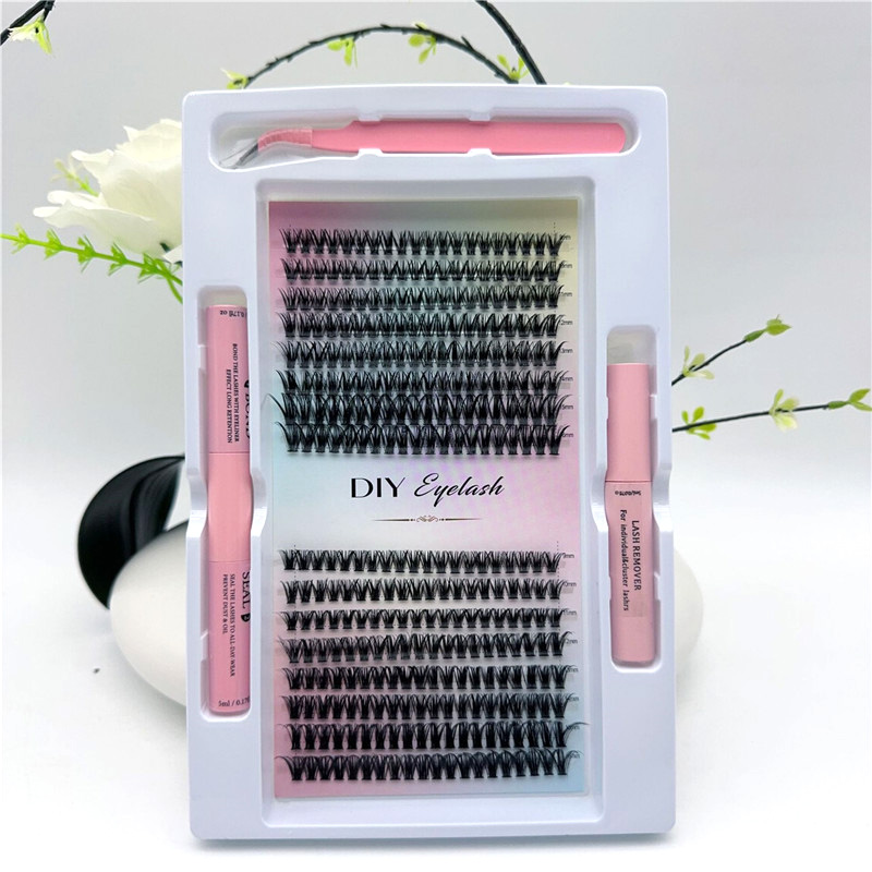 DIY Cluster Eyelash Extension Individual Lashes Large Capacity Soft Natural Curl False Eyelashes Crisscross Cruelty Extensiones De Pestanas Individual
