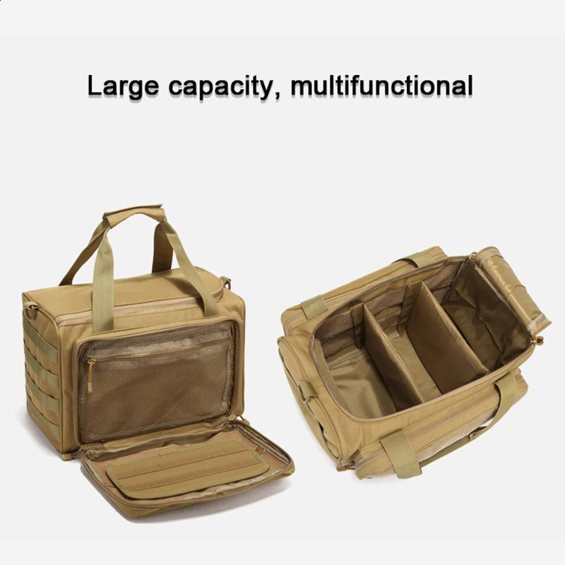 Military Handheld Gun Bag Waterproof Shoulder Tactical Accessories Training Shooting Range Supplies 240810