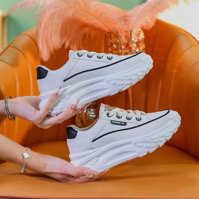 Ddmysports Autumn Thick Soled Dad For Women New Korean Edition Versatile Trendy Igh Beauty Casual Sports White Shoes Outdoor