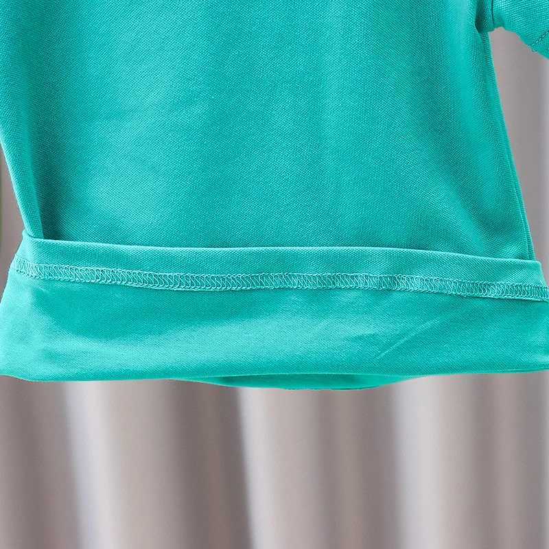 Children Lapel Short-sleeved Shirts 2022 Solid Color Baby Boys Girls POLO Shirt Big Kids Breathable Polo Shirts Wild TideXJ241225