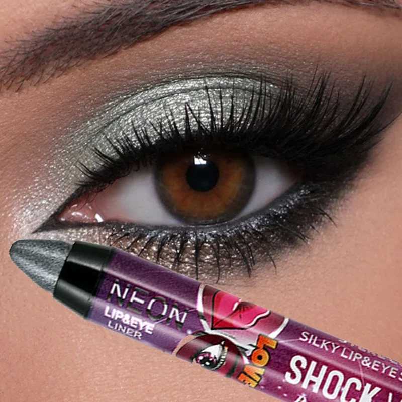 2 In 1 Glitter Eyeshadow Lipstick Pencil Stick Waterproof Pearl Silkworm Eye Shadow Pen Long-lasting Eyeshadow Make Up CosmeticCL240812