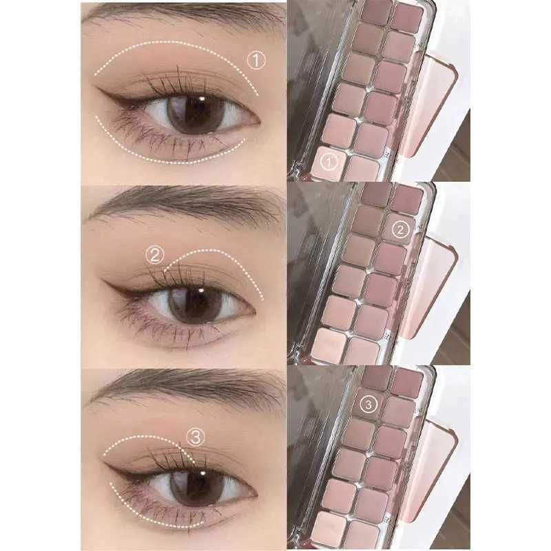 Low Saturation Eyeshadow Palette 12 Colors Eyeshadow Palette Matte Low Saturation Eye Shadow Long Lasting Pigmented ShadesCL240812