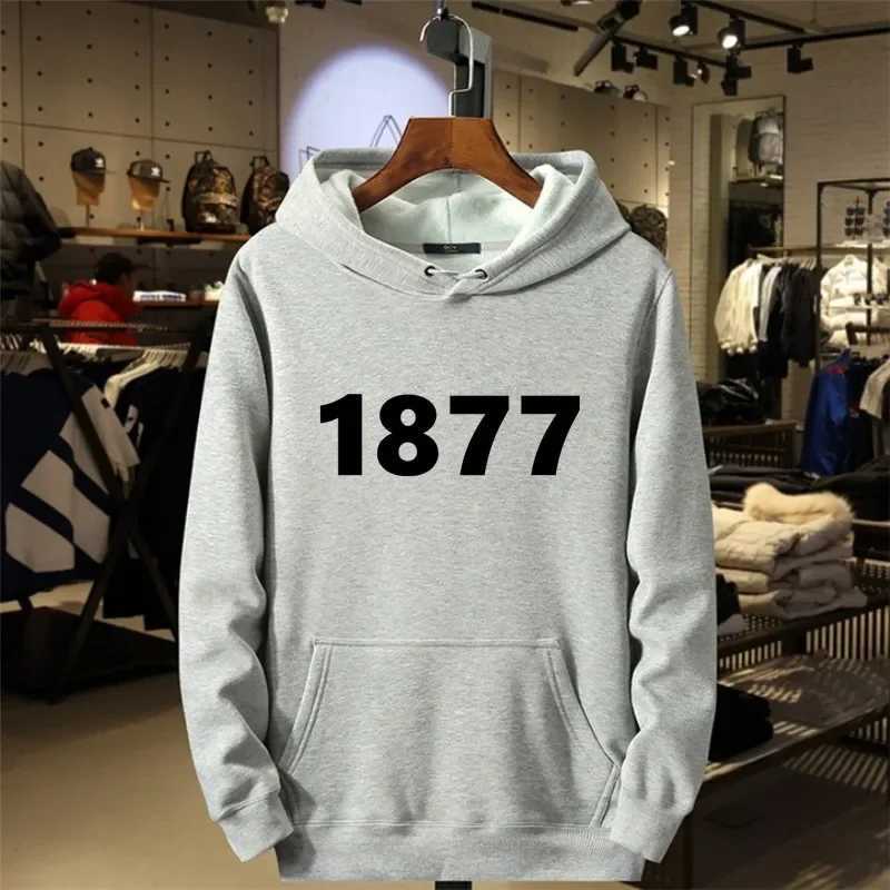 Printing 1877 unisex sweatshirt mens hoodie warm wool sweatshirt hip-hop trend autumn fashion casual hoodieW240724