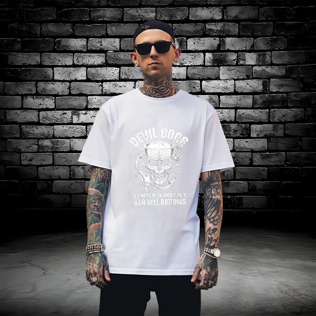 Classic Mens Tshirts letter 230g Pure Cotton Summer Casual Short Sleeve O-Neck Mens T Shirts Cartoon Printing L-4XL 2024 DIY Tees Shirts