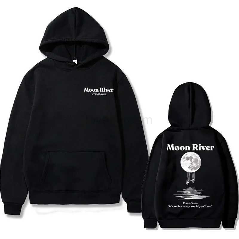 Rapper Frank Moon River Graphic Hoodie Men Women Ocean Hip Hop Hoodies Blond Oversized Pullover Mens Fashion Vintage StreetwearXJ240812