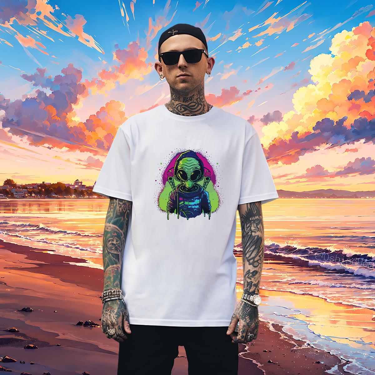 Classic Men Tees ET 230g Pure Cotton Daily Wear Short Sleeve Soft T shirt DIY Logo Oversized 2024 DIY Tees Shirts