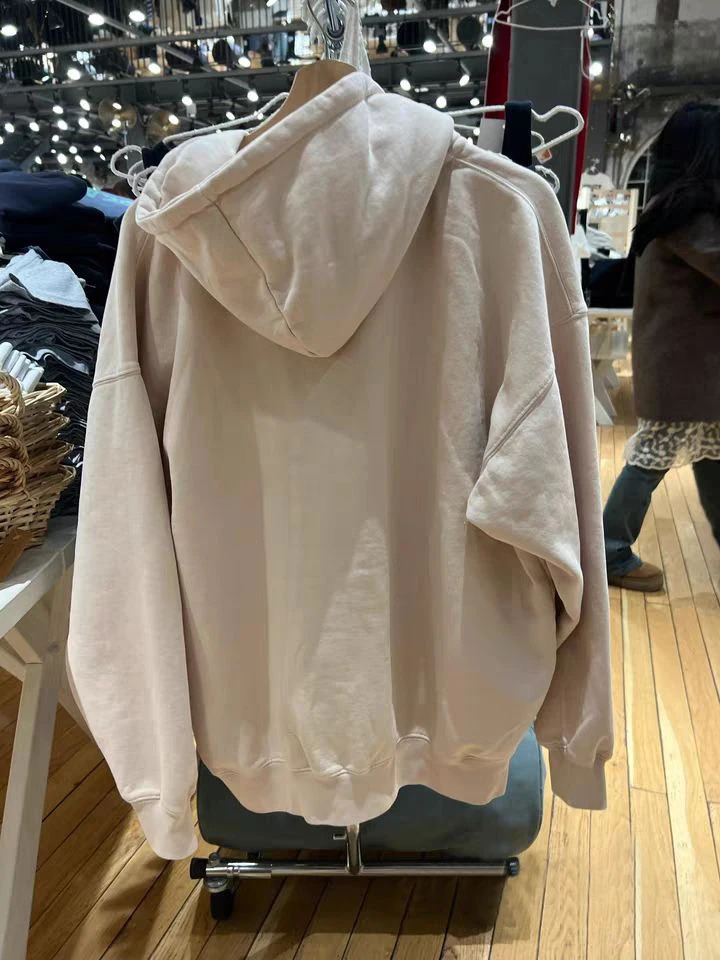 Solid Simple Cotton Loose Hoodie Autumn Long Sleeve Pocket Drawstring Hooded Sweatshirt Women Streetwear Sweet Oversized Tops 240812