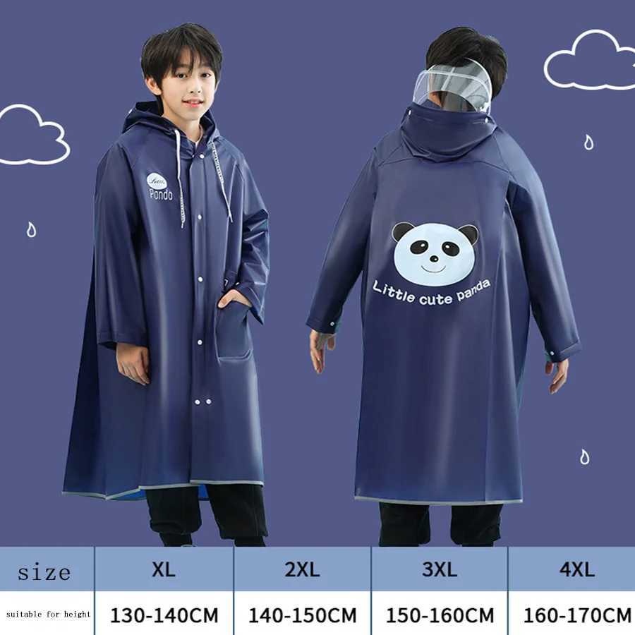 A childrens raincoat suitable for male and female primary school students middle and high school students rainproof poncho Y240810