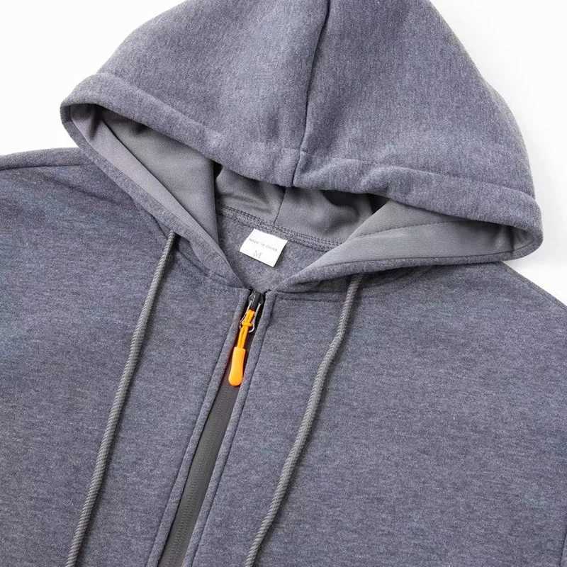Mens Full Zip Hoodie Jacket Hooded Plain Pocket Sports Outdoor Daily Designer Basic Casual Autumn Winter Hoodies SweatshirtsXJ240812