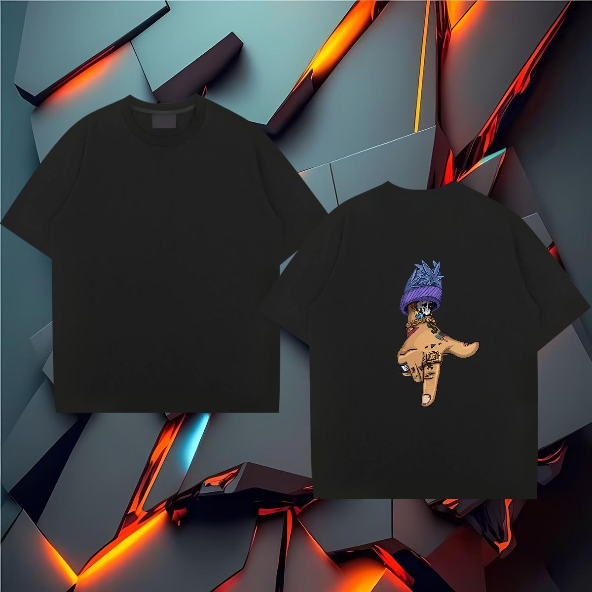 Fashion T Shirts Men skull Tees Shirts 100% Cotton 230g Daily Wear Soft Black White Round Neck Short Sleeve Men Tshirts