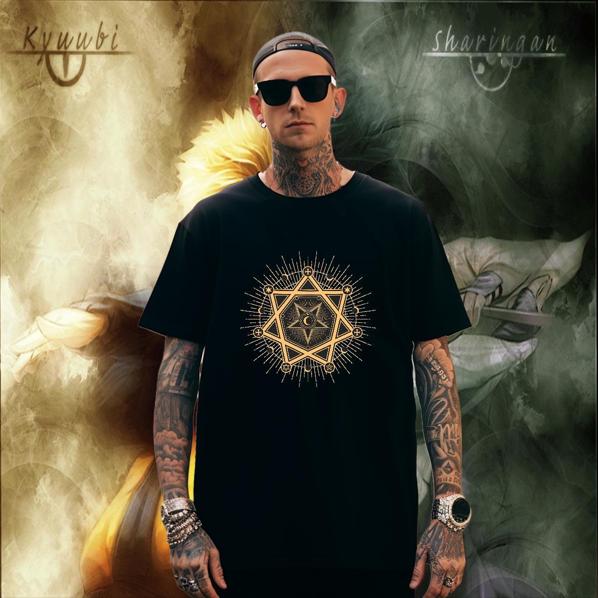 DIY 100% Cotton 230g T Shirt For Man eyes Casual Beach Tshirt for Man Woman Polos O Neck Short Sleeves Popular Oversized 4XL