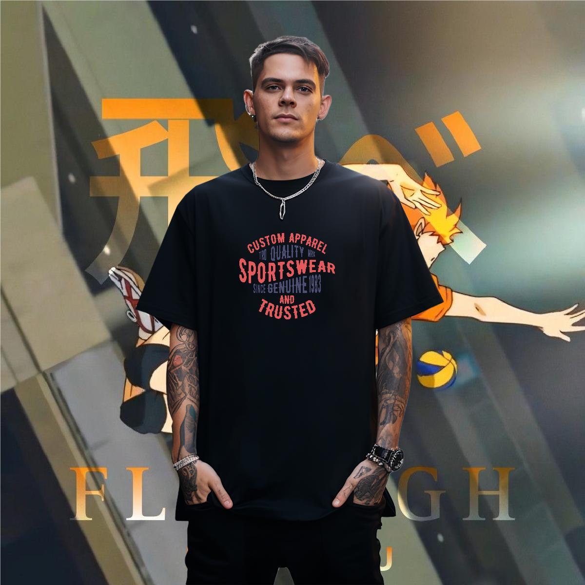 Comfortable Mens Tshirts letter 230g 100% Cotton Street Casual Crew Neck T Shirt For Man Customized Print Fashion Design Tops Tees