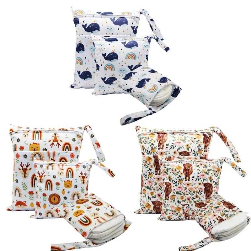 Waterproof diaper bag portable multifunctional baby diaper storage bag cartoon portable childrens storage bag W240812