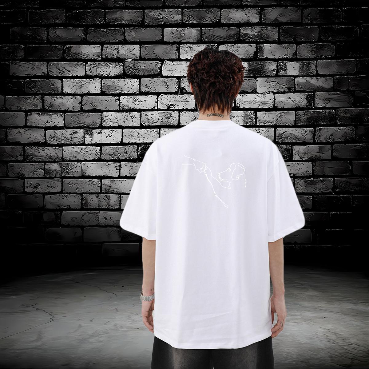 2024 Men T Shirts letter Wear 230g Pure Cotton Hip Hop Loose Fit Custom Print Oversized O Neck Short Sleeves Couples T Shirts