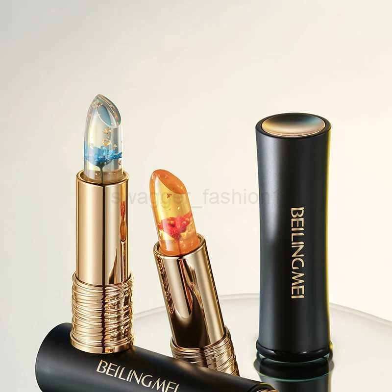 BLM Transparent jelly change color lip pomade Flower lipstick Hydrating lip balmXJ240812