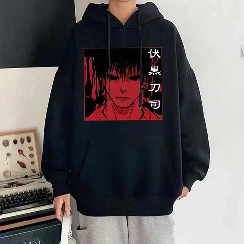 Fashionable unisex hoodie anime Fushiguro Toji printed hoodie set streetwear casual zipper topW240724