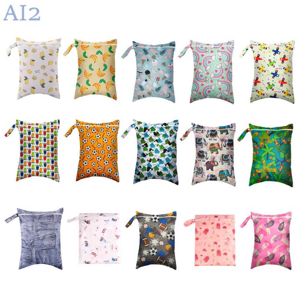 30X40cm wet dry bag baby large capacity diaper waterproof bag cartoon printed handbag outdoor handcart handbag W240812