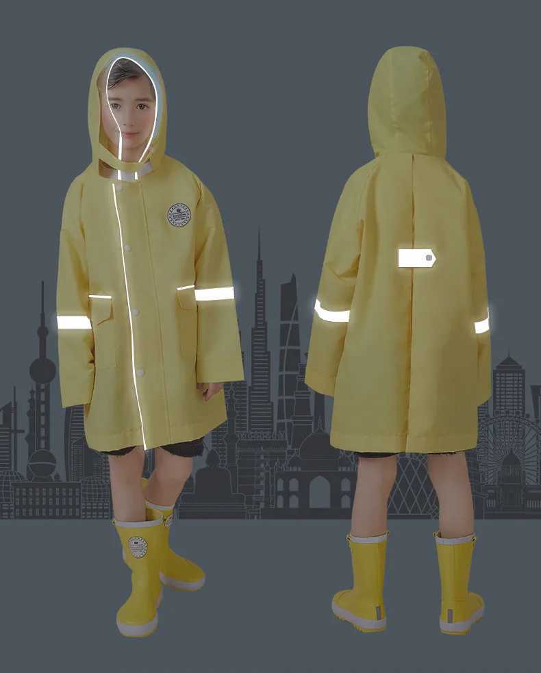 95-160cm Waterproof Rain Coat Cover For Children Raincoat Poncho Jacket Child Hiking Rainwear Chubasqueros Y240810