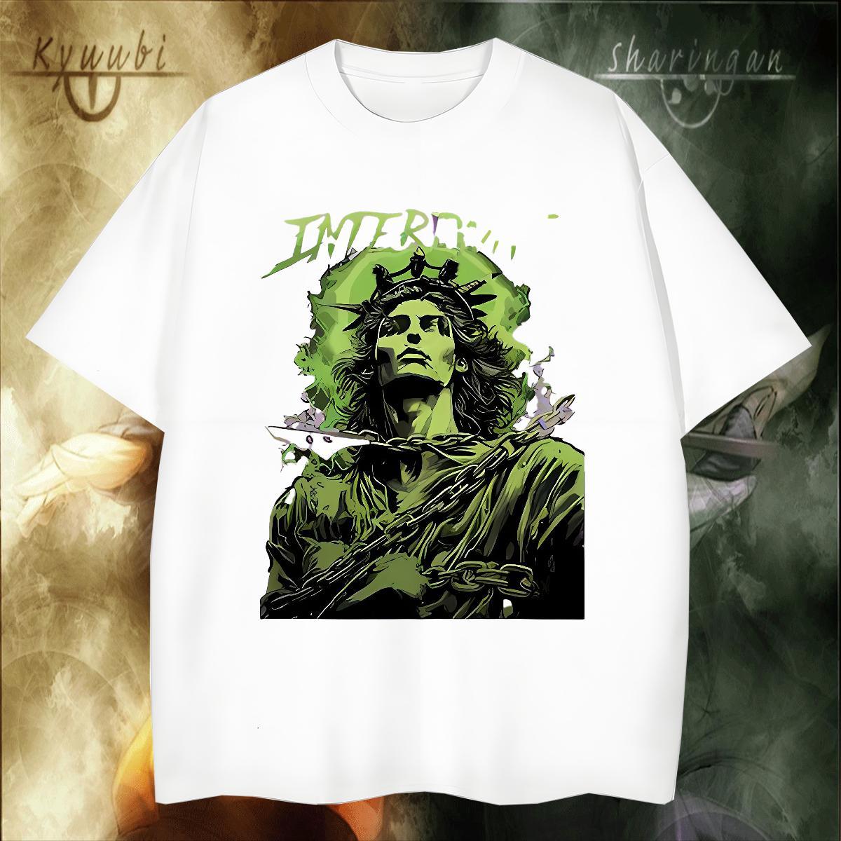 Fashion 100% Cotton 230g T Shirt For Man Sport Men Tops Tees Polos Breathable Crew Neck Designer Cartoon Print