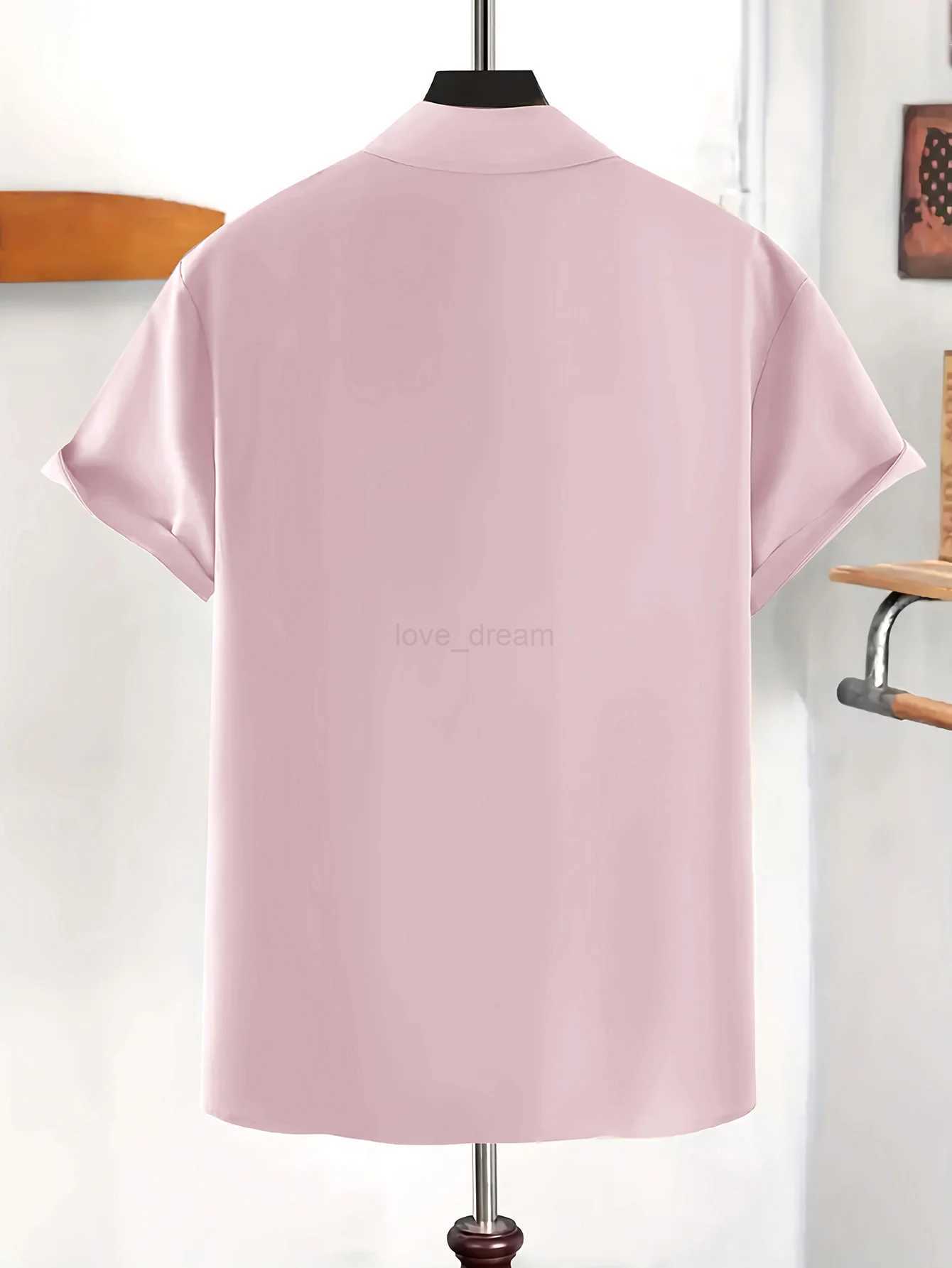 Europe and the United States mens summer casual loose cardigan mens short-sleeved shirt trend Men T-Shirt casual shirtXJ240812